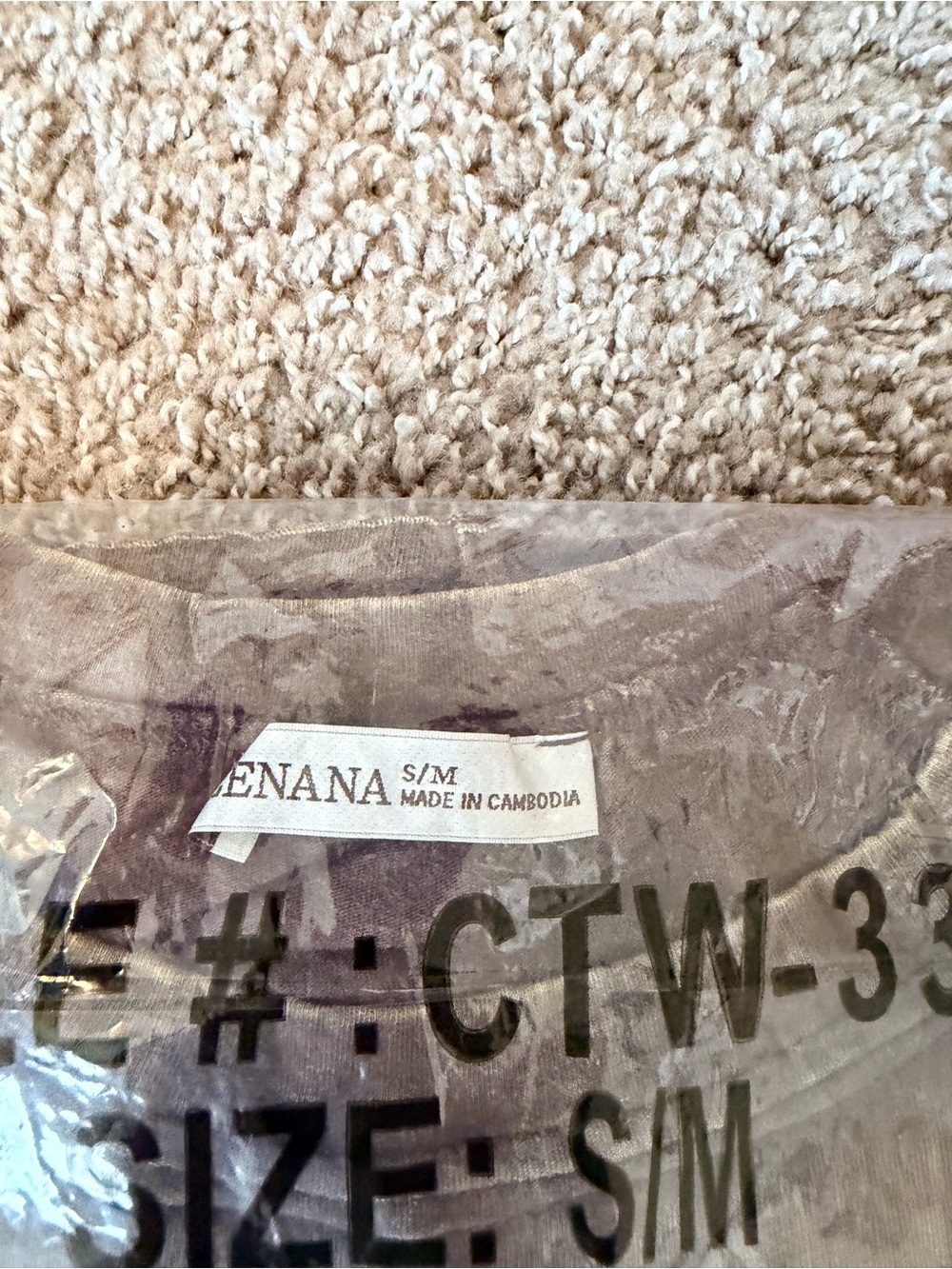 Zenana Acid Washed Round Neck Crop Tee in mahogany oversized size S/M NIB - Picture 2 of 8